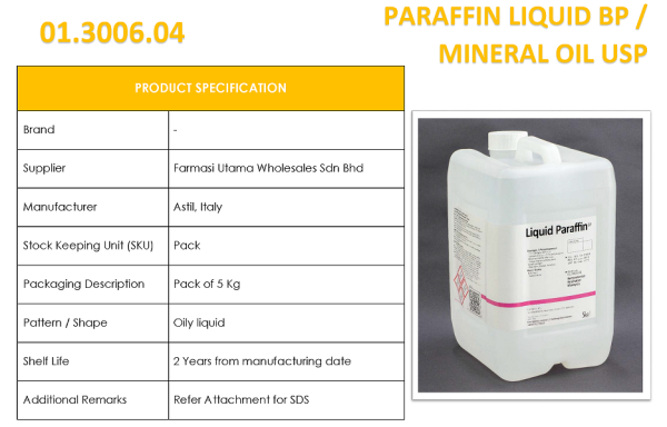 PARAFFIN LIQUID BP / MINERAL OIL USP