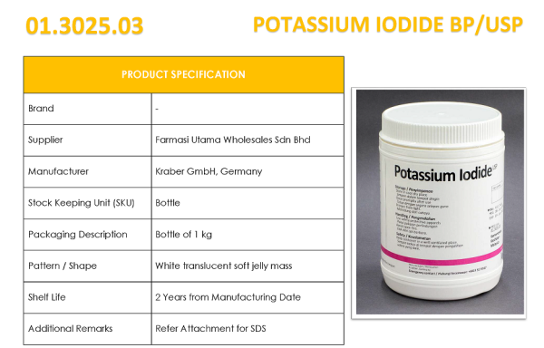 POTASSIUM IODIDE BP/USP