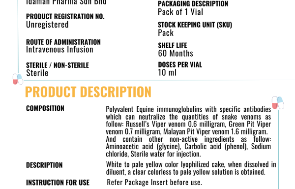 HAEMATO POLYVALENT SNAKE ANTIVENIN INJECTION