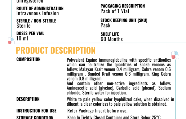 NEURO POLYVALENT SNAKE ANTIVENIN INJECTION