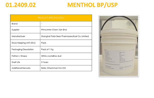 MENTHOL BP/USP