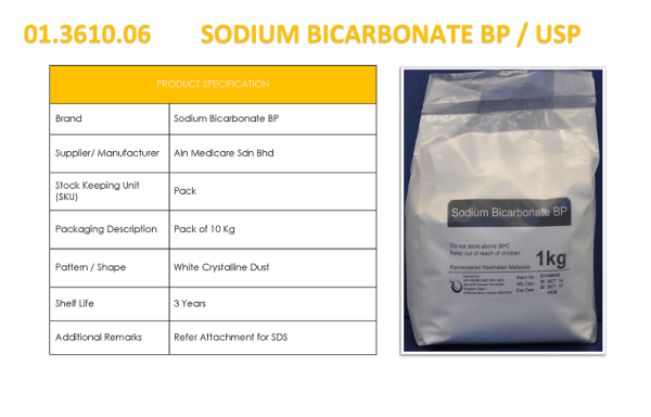 SODIUM BICARBONATE BP / USP