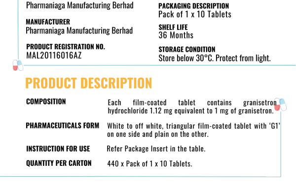 Granisetron 1 mg Tablet